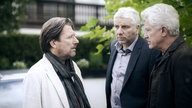 Carlo Menzinger (Michael Fitz) und die Kriminalhauptkommissare Franz Leitmayr (Udo Wachtveitl) und Ivo Batic (Miroslav Nemec).