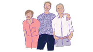 Animation: Frau mit Familie