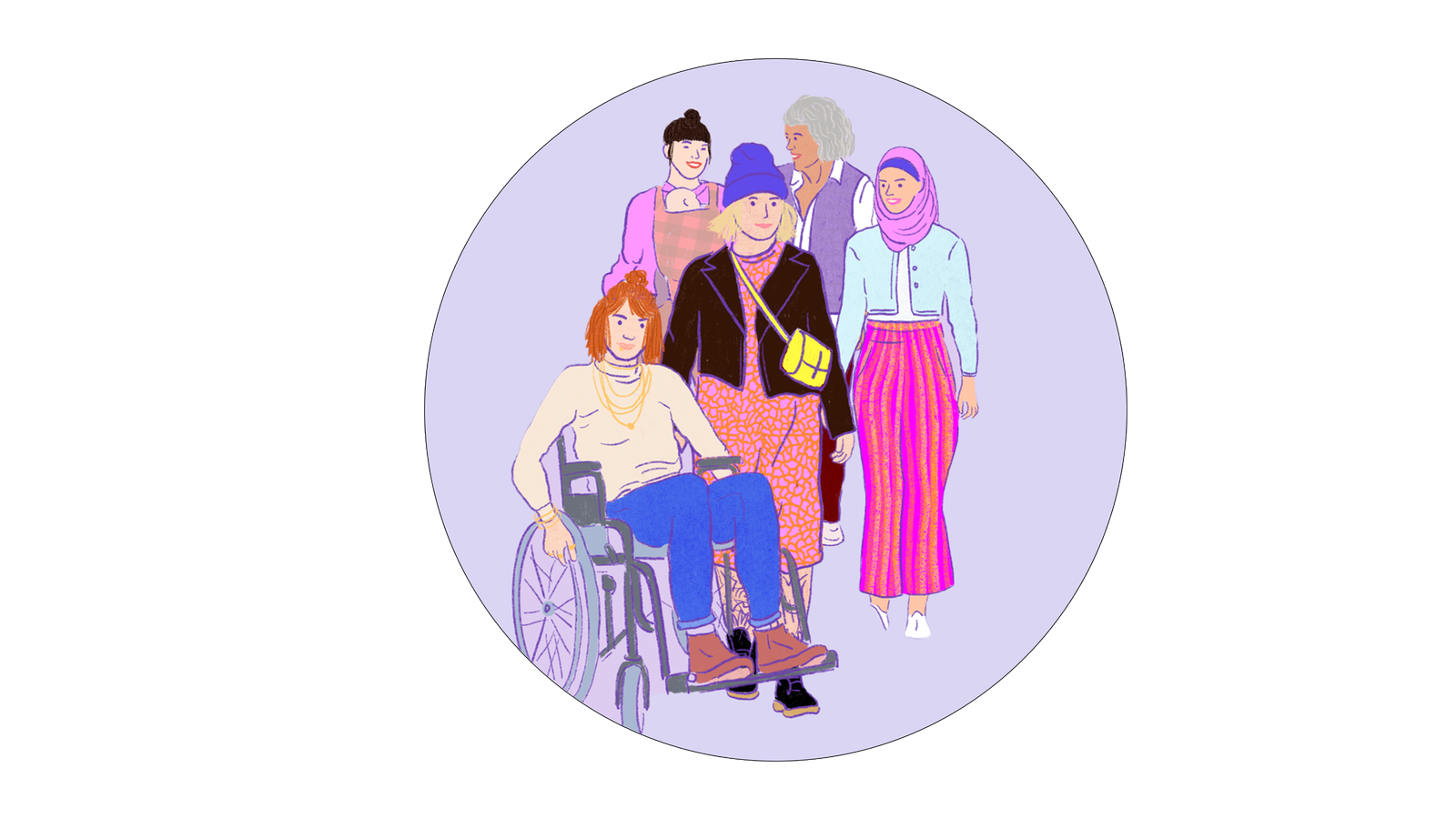 Animation: Gruppenbild mit verschiedenen Frauen