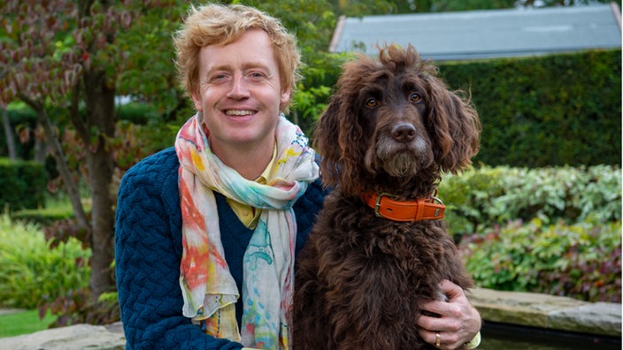 Björn Kroner mit seinem Hund Rummel