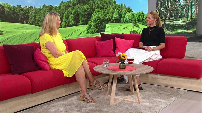 Antje Zimmermann und Miriam Lange im Studio