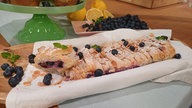 Blaubeer-Plunderzopf mit Cheesecake-Füllung