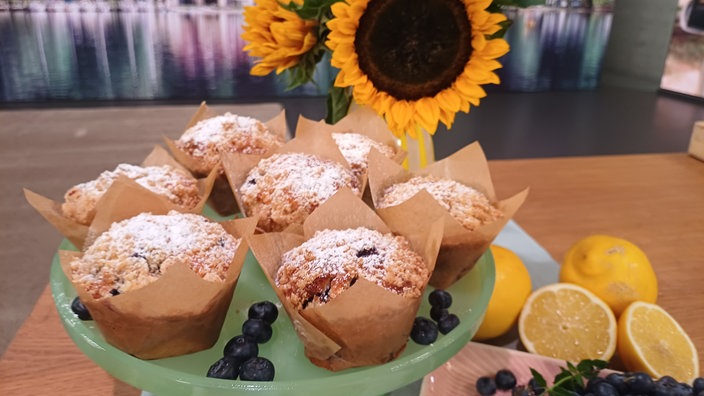 Blaubeermuffins mit Streuseln 