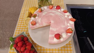Erdbeer-Zebra-Cheesecake