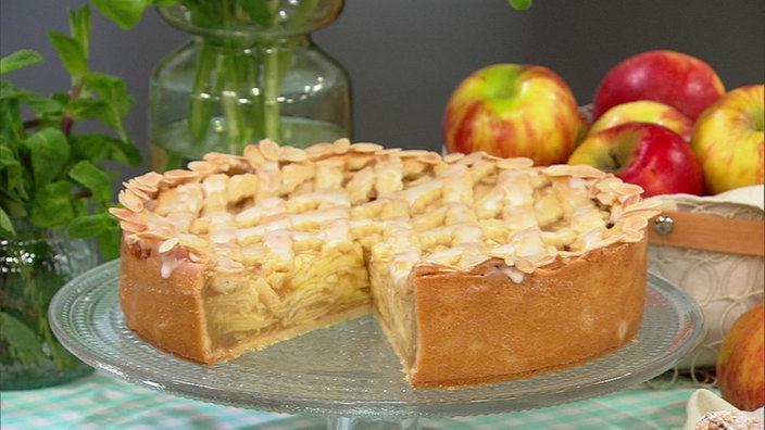 Gedeckter Apfelkuchen