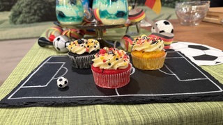 WM-Cupcakes in Schwarz-Rot-Gold