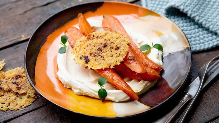 Vanille-Möhren mit Frischkäse-Orangencreme