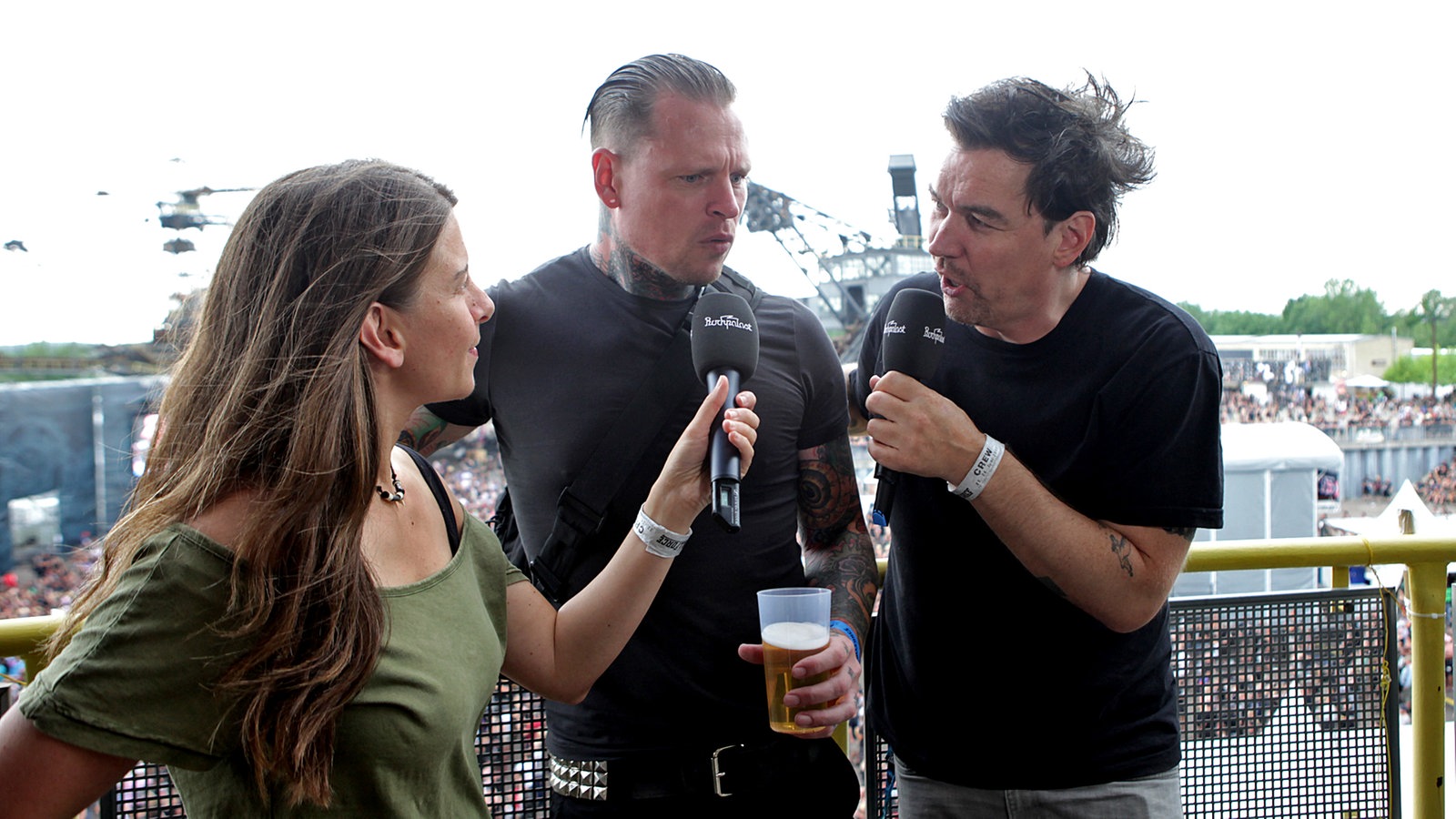 Combichrist im Interview mit Rockpalast-Reporter Ingo Schmoll und Reporterin Conny Schiffbauer am Rande des "XXIV. With Full Force Festival 2017" vom 22.06. - 24.06.2017 in Ferropolis, Gräfenhainichen.