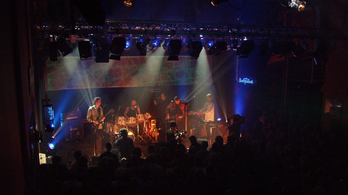 Blick aus dem Zuschauerraum auf die Bühne beim Konzert von Birth-Control.