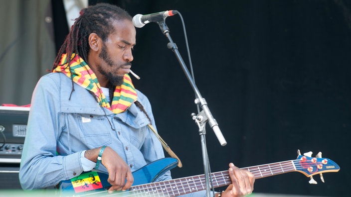 Der bassist bei Hollie Cook