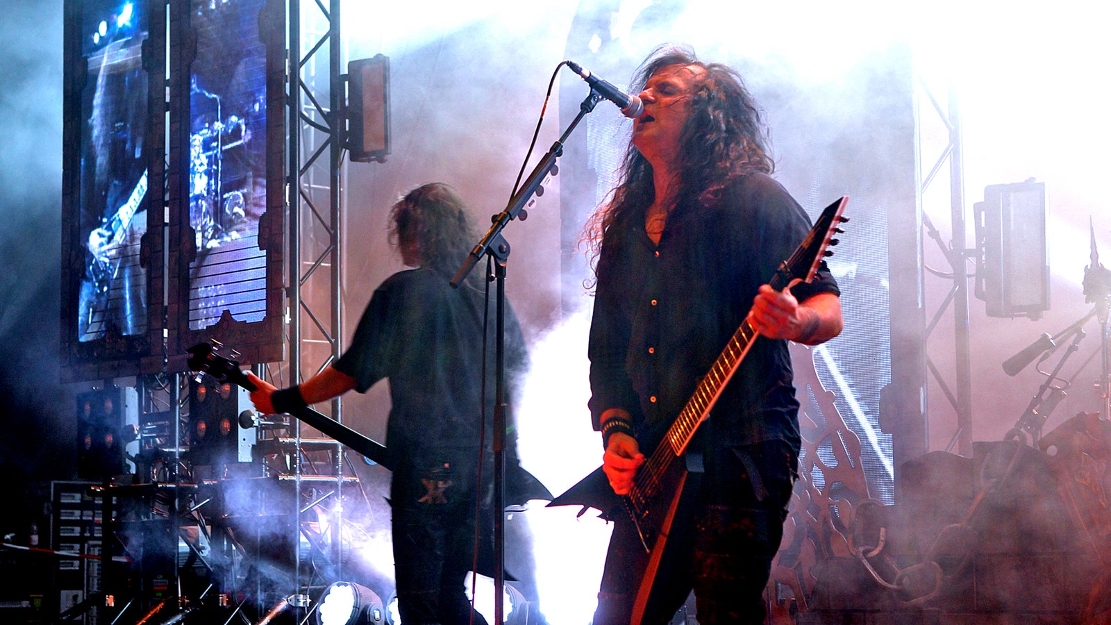 Kreator während eines Auftrittes im Rahmen des "XXIV. With Full Force Festival 2017" vom 22.06. - 24.06.2017 in Ferropolis, Gräfenhainichen. 