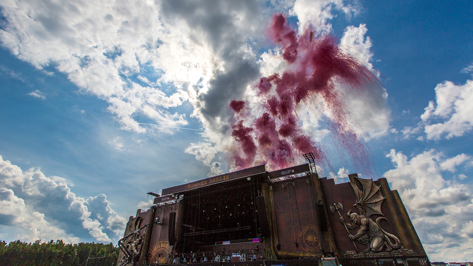 Pyrotechnik beim Summer Breeze 2017