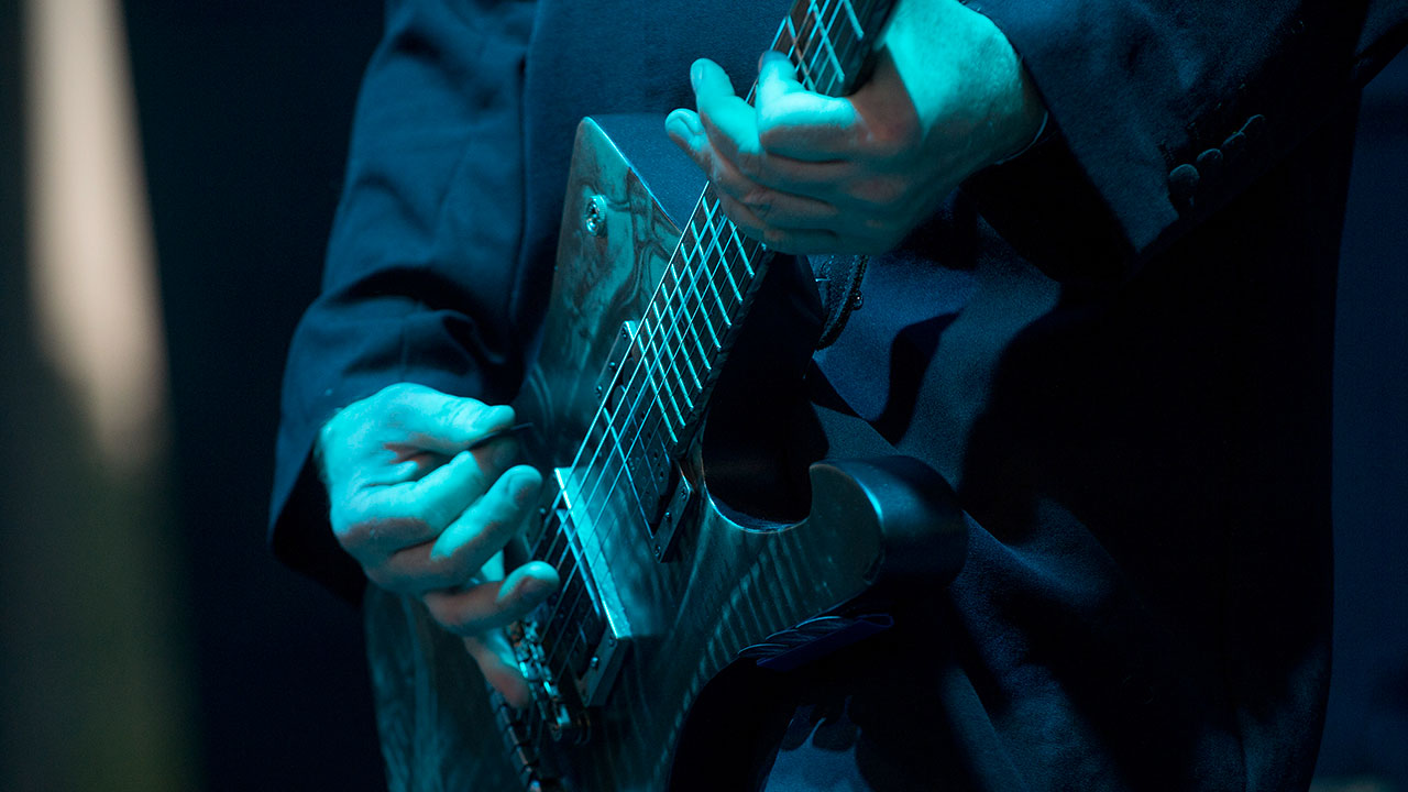 Aufnahme einer Musikband auf dem Rock Hard Festival 2014