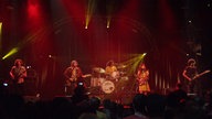 The Zutons: Blick aus dem Zuschauerraum auf die Bühne während eines Konzertes