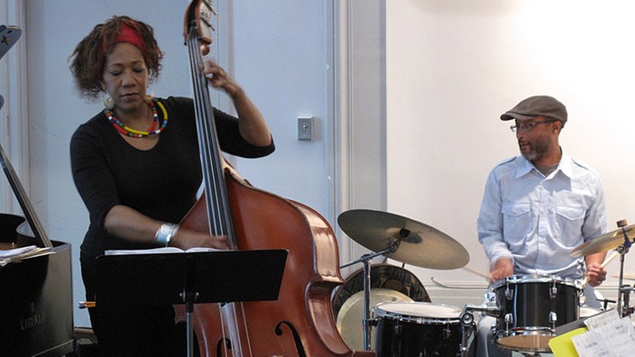Marion Hayden, Jazz-Musikerin im "Harmonie Club" - früher ein Haus deutscher Einwanderer in Detroit.