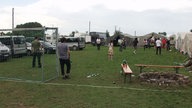 Fußball backstage beim Haldern Pop Festival