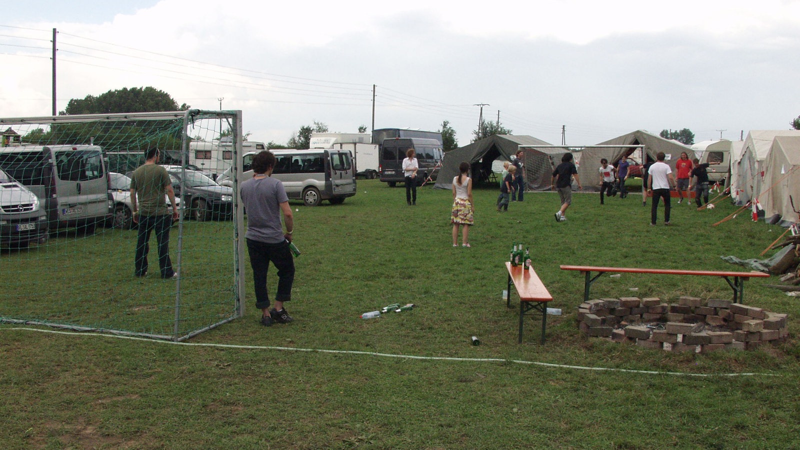 Fußball backstage beim Haldern Pop Festival