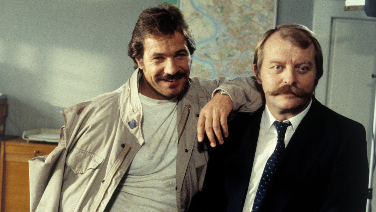 Die Kommissare Schimanski (Götz George) und Thanner (Eberhard Feik)