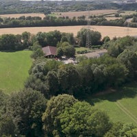 Das Bild zeigt das Tierheim Bochum aus der Luft 