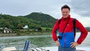 Moderator André Gatzke am Rhein 