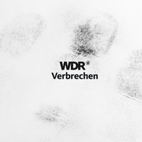Ein weißes Bild, darauf ein schwarzes Logo mit dem Schriftzug "WDR Verbrechen" und mehreren schwarzen Fingerabdrücken im Hintergrund.