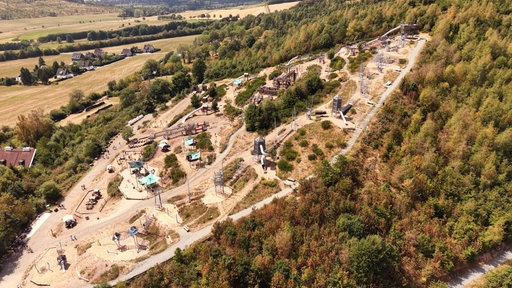 Spielplatz aus einer Drohnenansicht