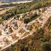 Spielplatz aus einer Drohnenansicht