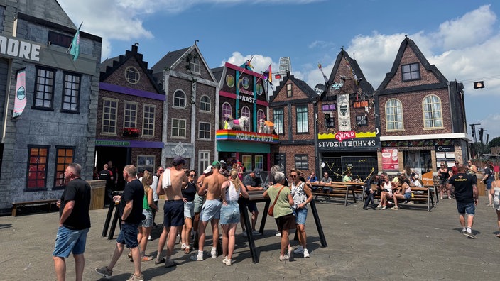 Der Ruhebereich auf dem Festivalgelände