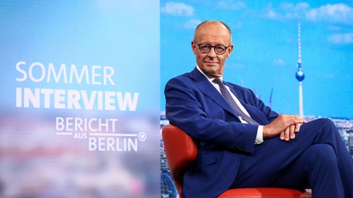 Friedrich Merz beim ARD Sommerinterview