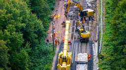 Bauarbeiten auf der Bahnstrecke Hamburg Berlin