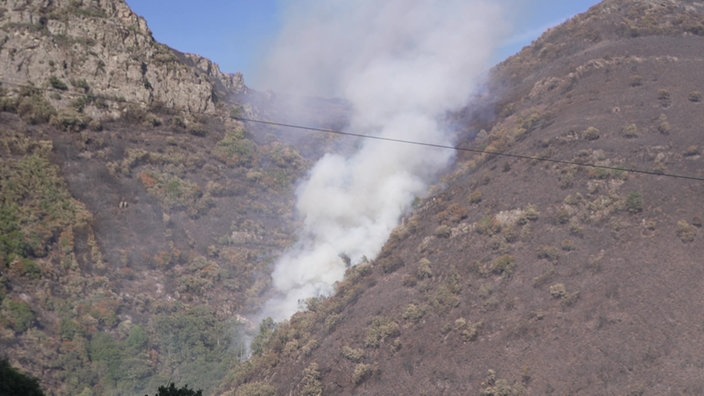 Löscheinsatz: Waldbrand in Spanien 