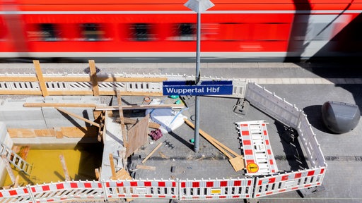Bauarbeiten am Hauptbahnhof Wuppertal