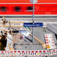 Bauarbeiten am Hauptbahnhof Wuppertal