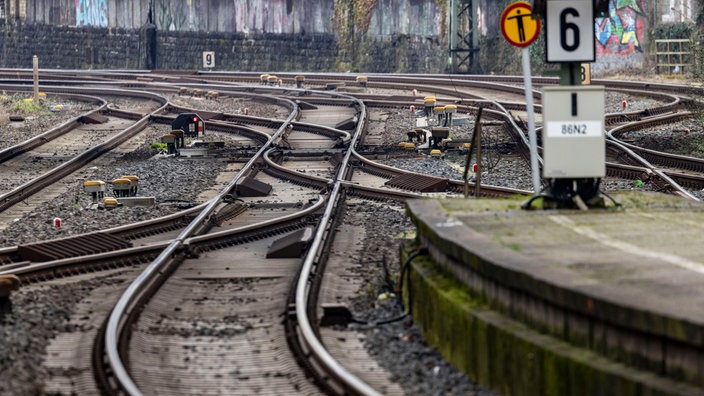Gleise am Hauptbahnhof in Wuppertal