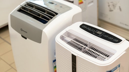 Mobile Klimageräte in einem Elektro Fachgeschäft zu Verkaufen