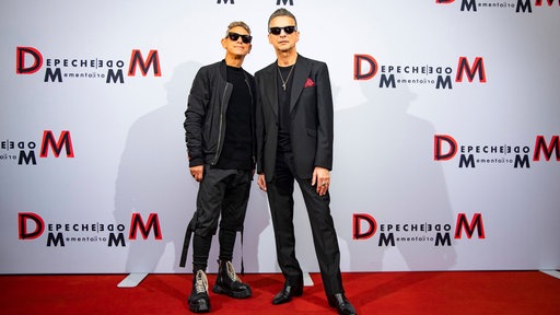 Depeche Mode-Mitglieder Martin Gore und Dave Gahan (v.l.), 2022