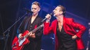 Depeche Mode-Mitglieder Martin Gore und Dave Gahan (v.l.), live in London, 2017
