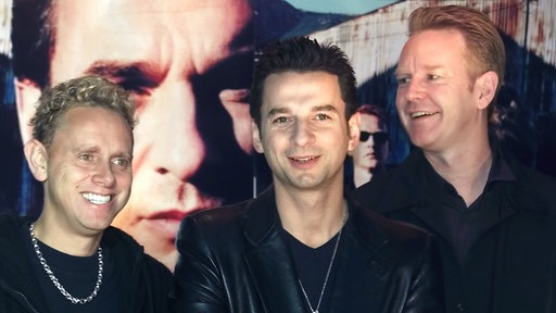 Porträt der drei Mitglieder von Depeche Mode, Hamburg, 13.03.2001