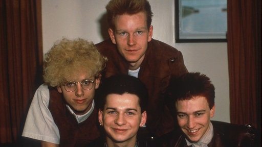 Gruppenfoto von Depeche Mode in den 80er Jahren