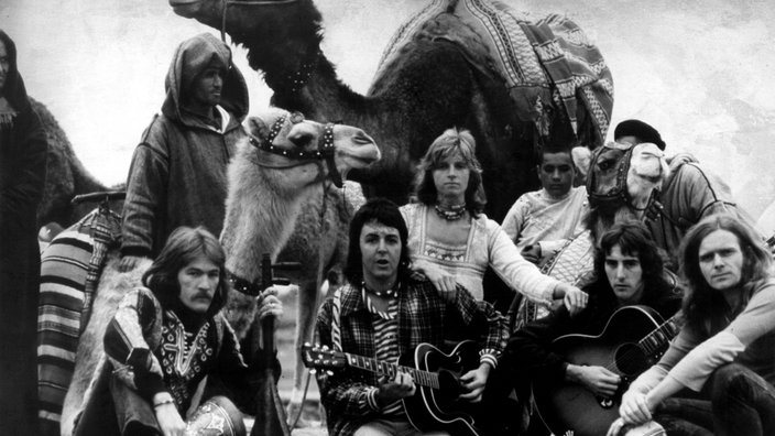 Band "Wings" mit Linda und Paul McCartney