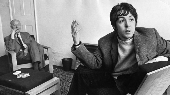 Paul McCartney und sein Vater 1967