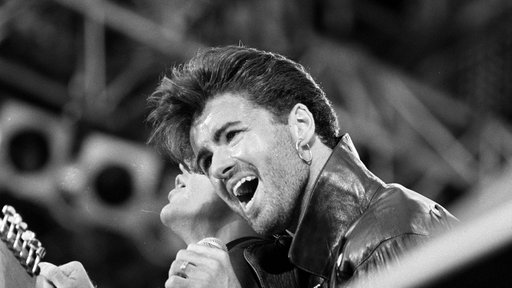 George Michael beim Abschiedskonzert von Wham im Wembley Stadium in London