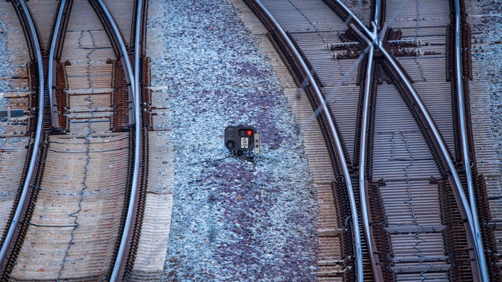 Leere Bahngleise