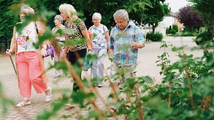 Josef Kremer und vier Senioren wandern bei Euskirchen.