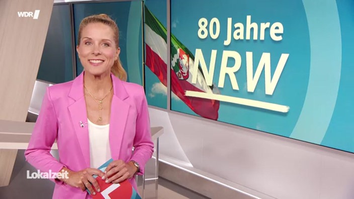 Moderatorin Miriam Lange im Lokalzeit Studio