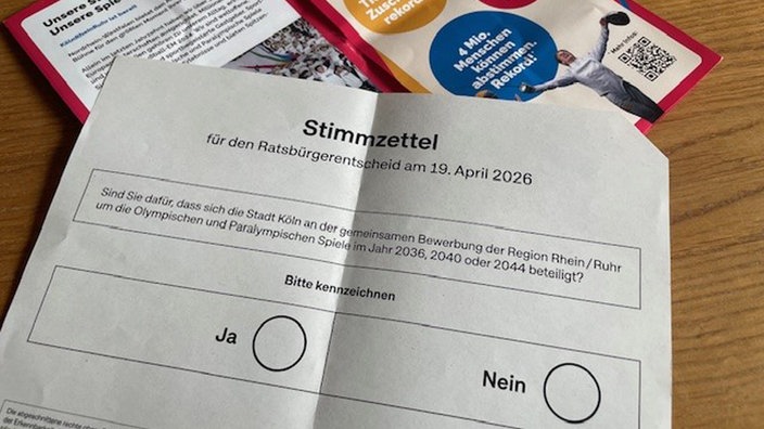 Unterlagen zum Kölner Ratsbürgerentscheid über die Olympia-Bewerbung