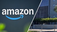 Amazon Prime Logo neben einem Bild von dem Oberlandesgericht Hamm