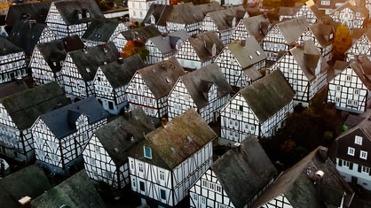 Luftaufnahme der Altstadt von Freudenberg