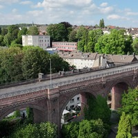 Die Nordbahntrasse in Wuppertal von oben