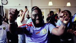 Public Viewing mit Fans der DR Kongo